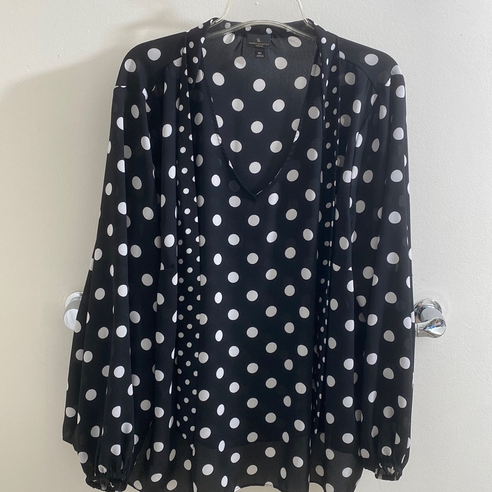 WORTHINGTON Polka dot top